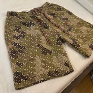 Burberry TB Monogram Men’s Jogger Shorts - Camo Green - RealReal Authenticated